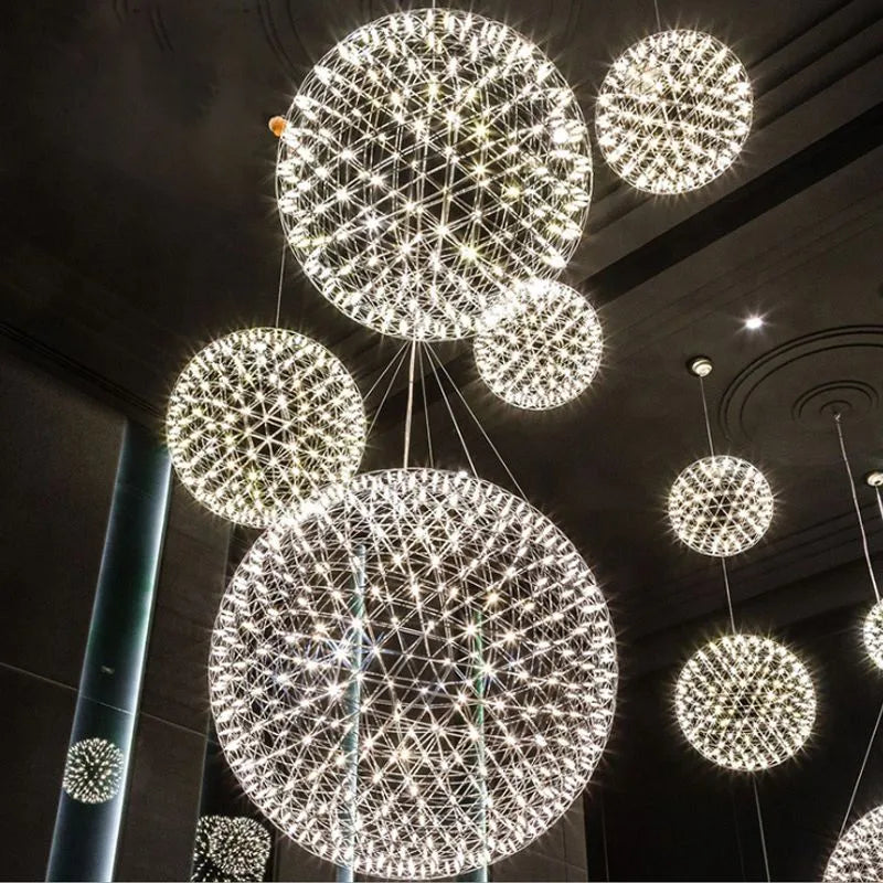 Arisha Firework Art Deco Orbit Shade Pendant Light - Neutral Decor