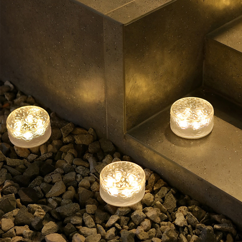 Beatrix LED Round Ice Bricks Outdoor Steps Light