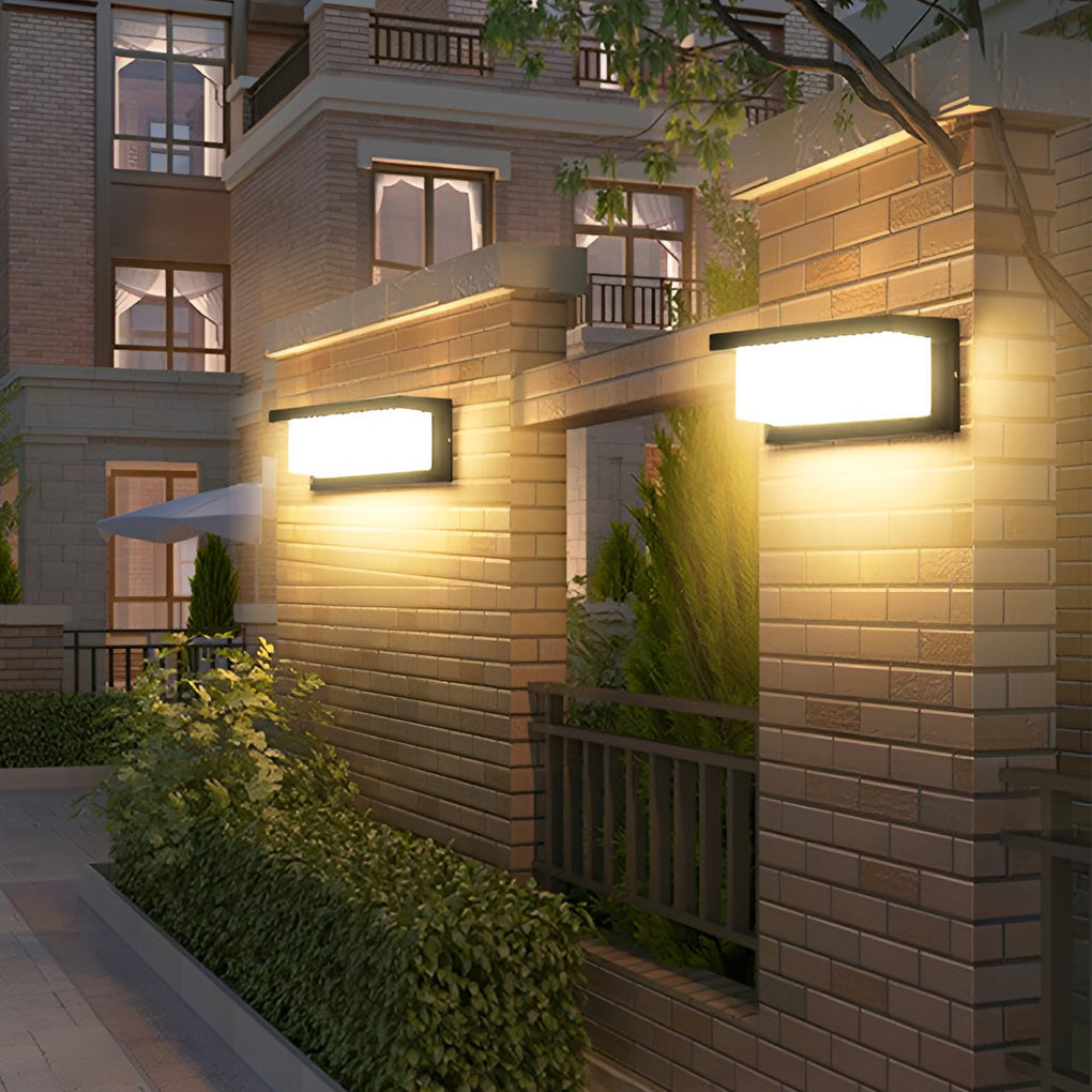 Luke Rectangle Control Induction Modern Outdoor Sconces