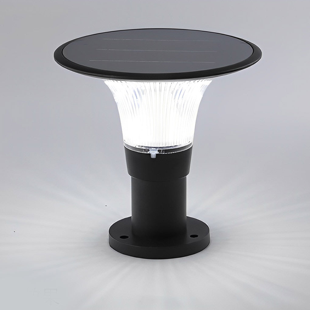 Juli Round LED Modern Outdoor Fence Post Pillar Lamp