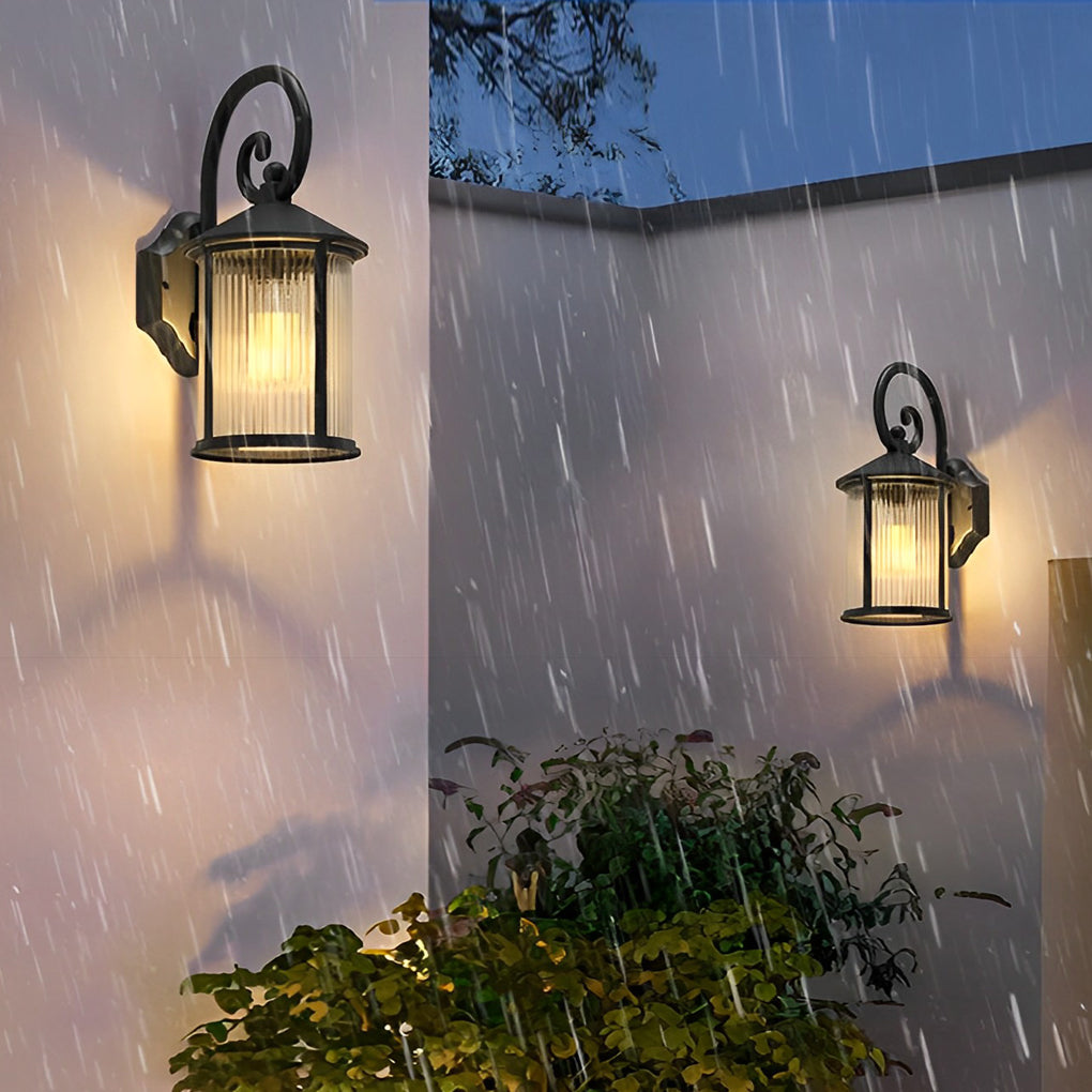Joseph Striped Retro Outdoor Wall Lights