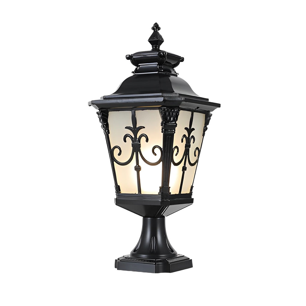 Loble Retro Pattern LED European Outdoor Fence Post Lights