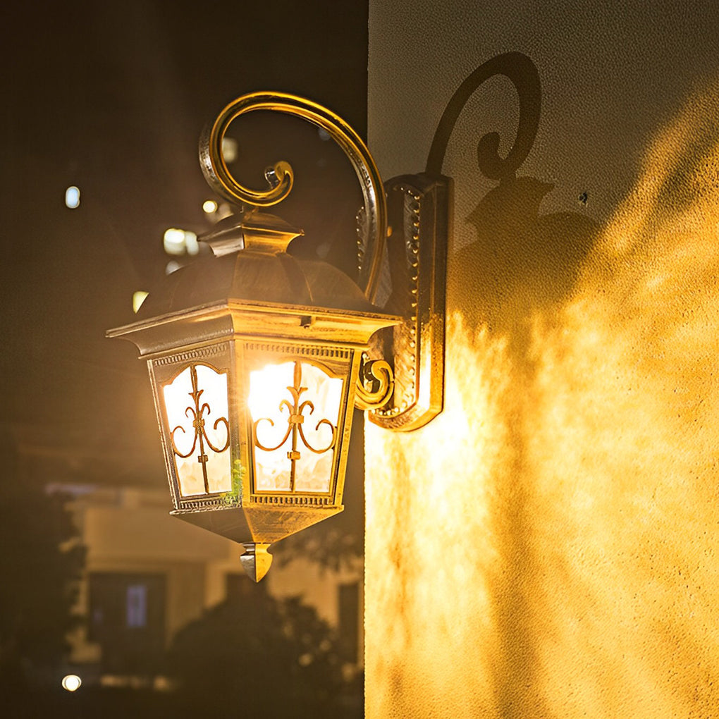 Noine Retro Elegant LED European Glass Outdoor Wall Lights