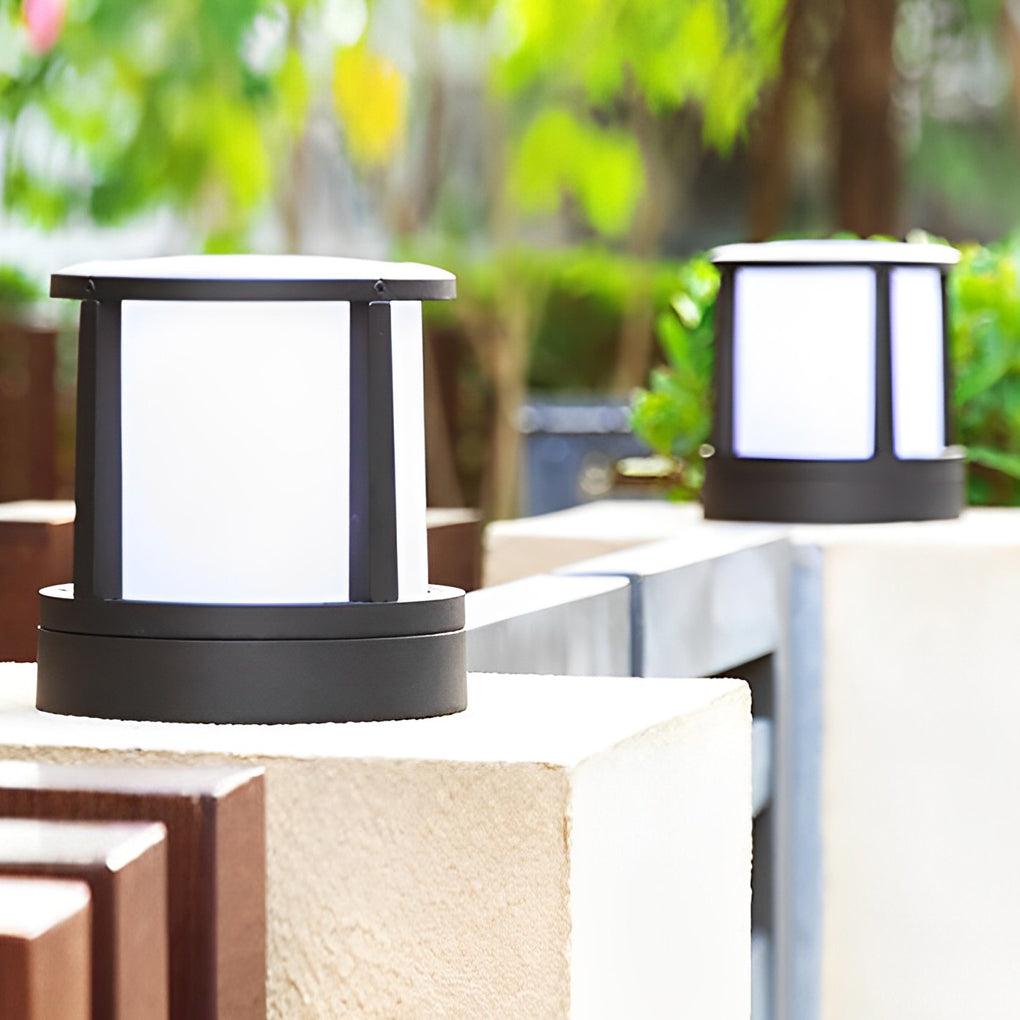 Sapphire Cylindrical LED Outdoor Fence Post Lights