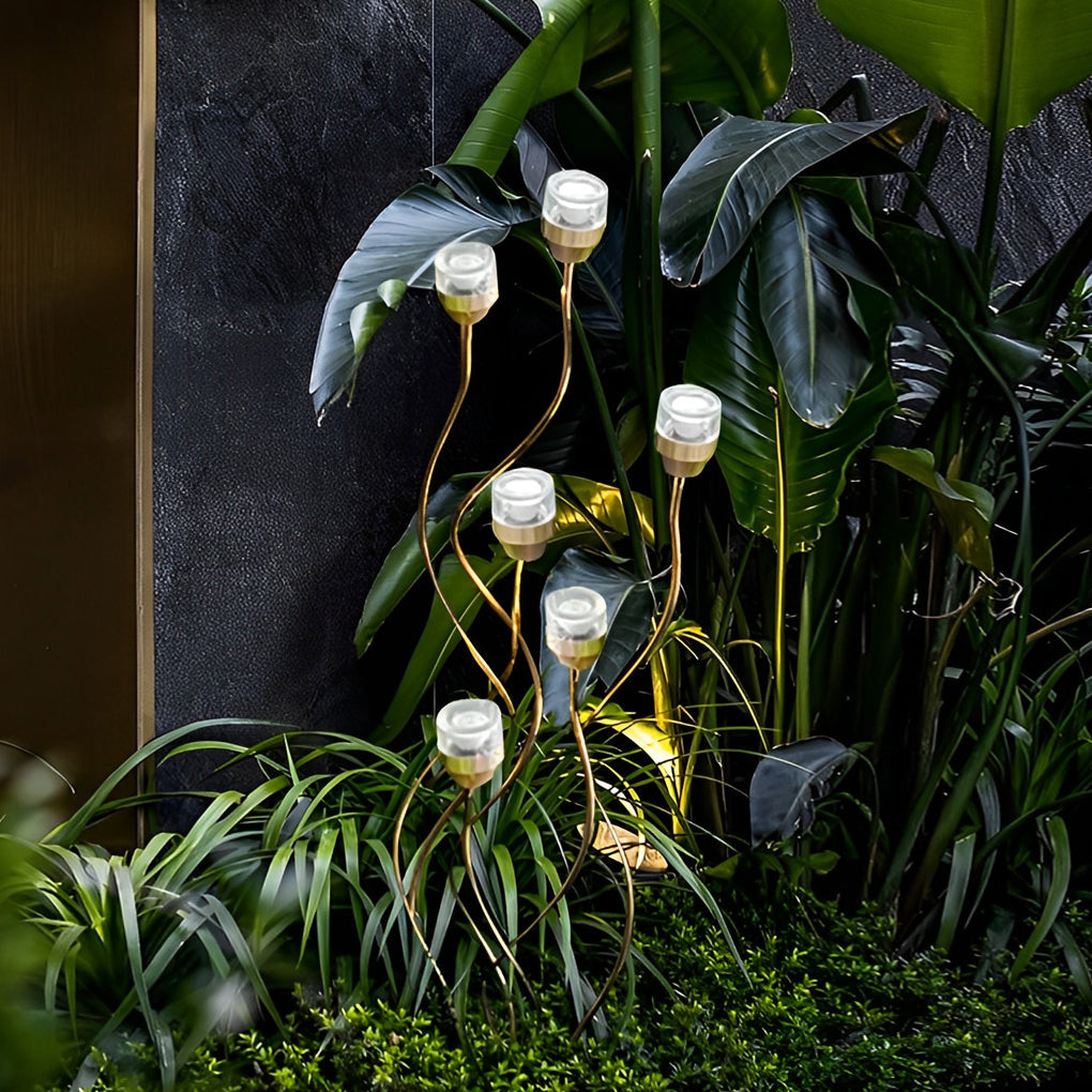 Staree Modern Flower Bud Glass Outdoor Lawn Lights