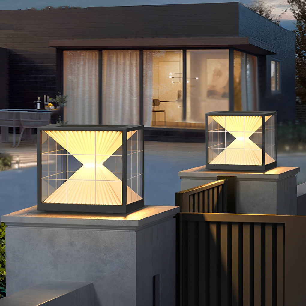 Biancy Creative Hourglass Post Outdoor Lights