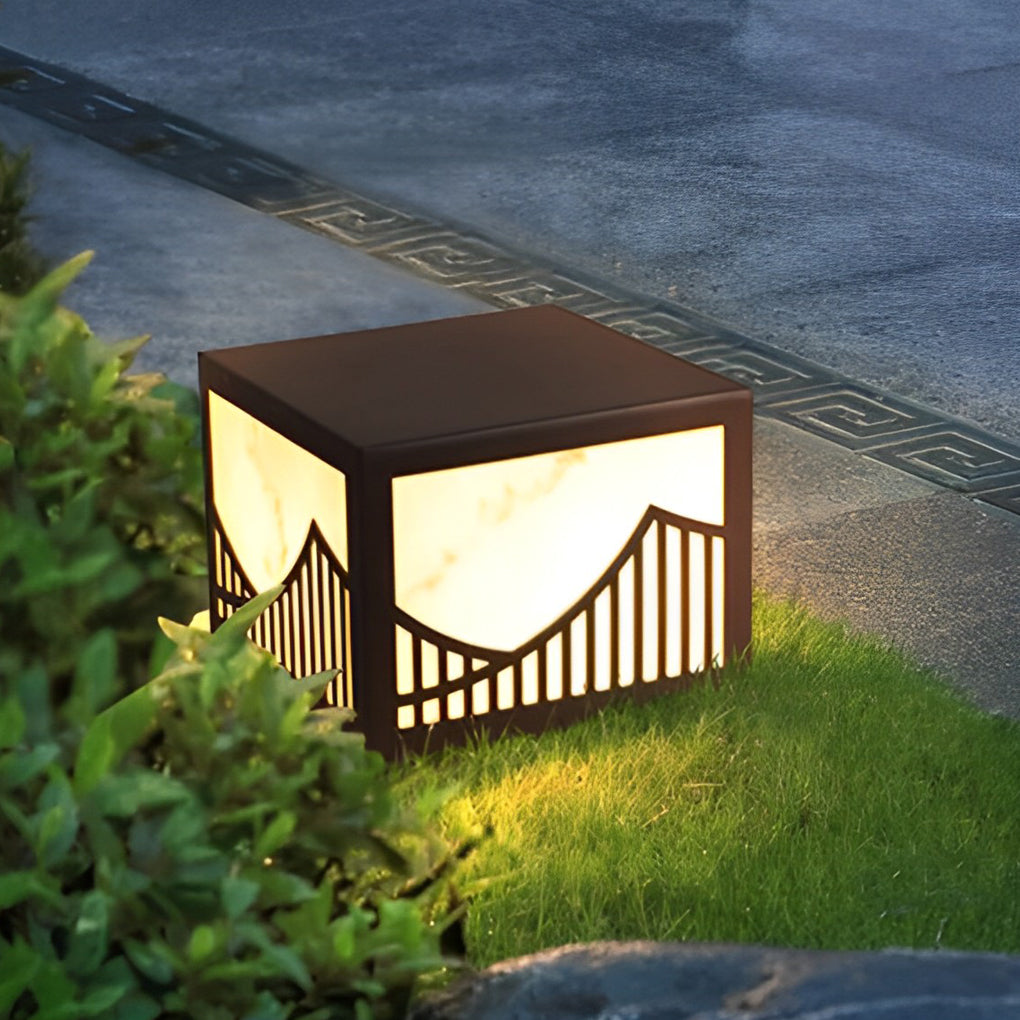 Frey Mountain Scenery Modern Steel Outdoor Post Lawn Lights