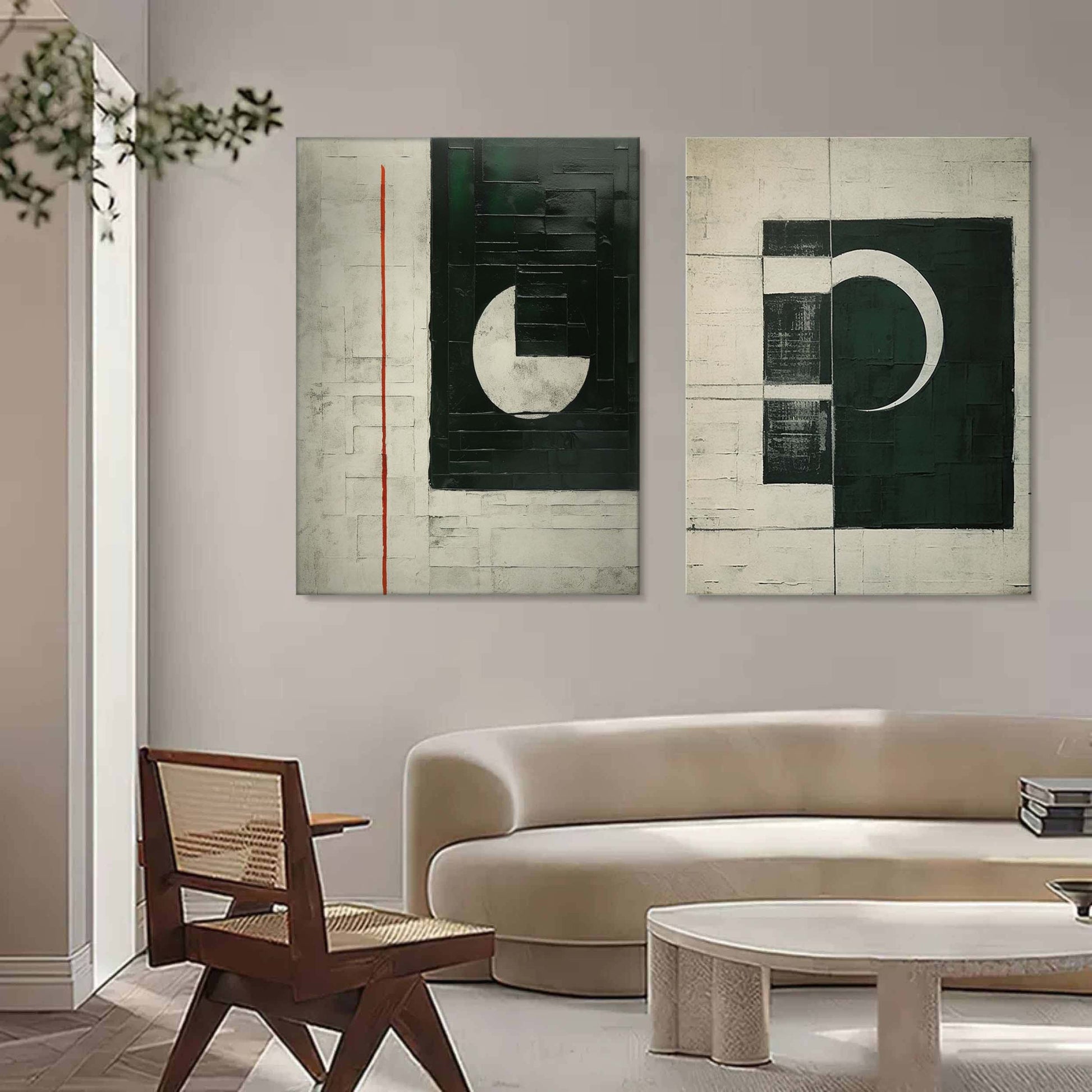 Abstract Painting Set Of 2 SP150 - Neutralighting