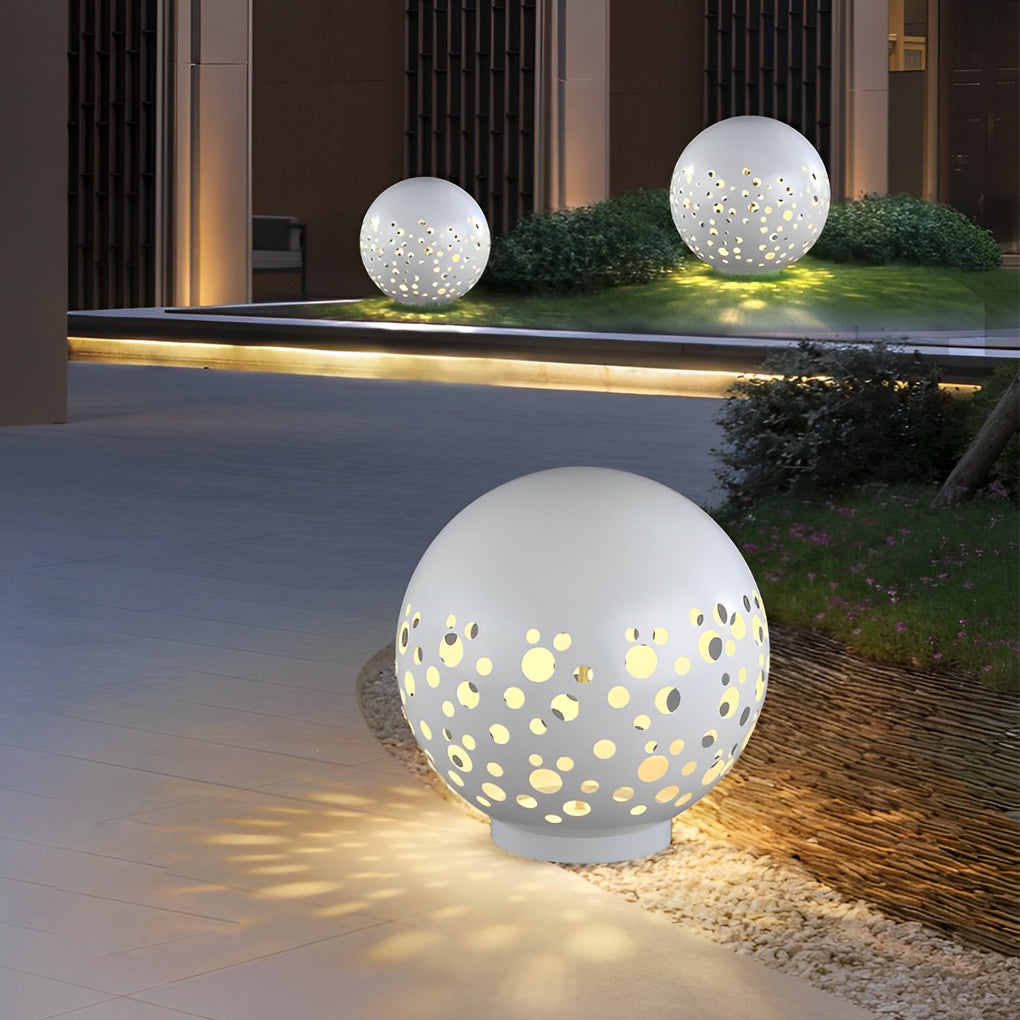 Nighti Round Hollow Modern Outdoor Lawn Lamp