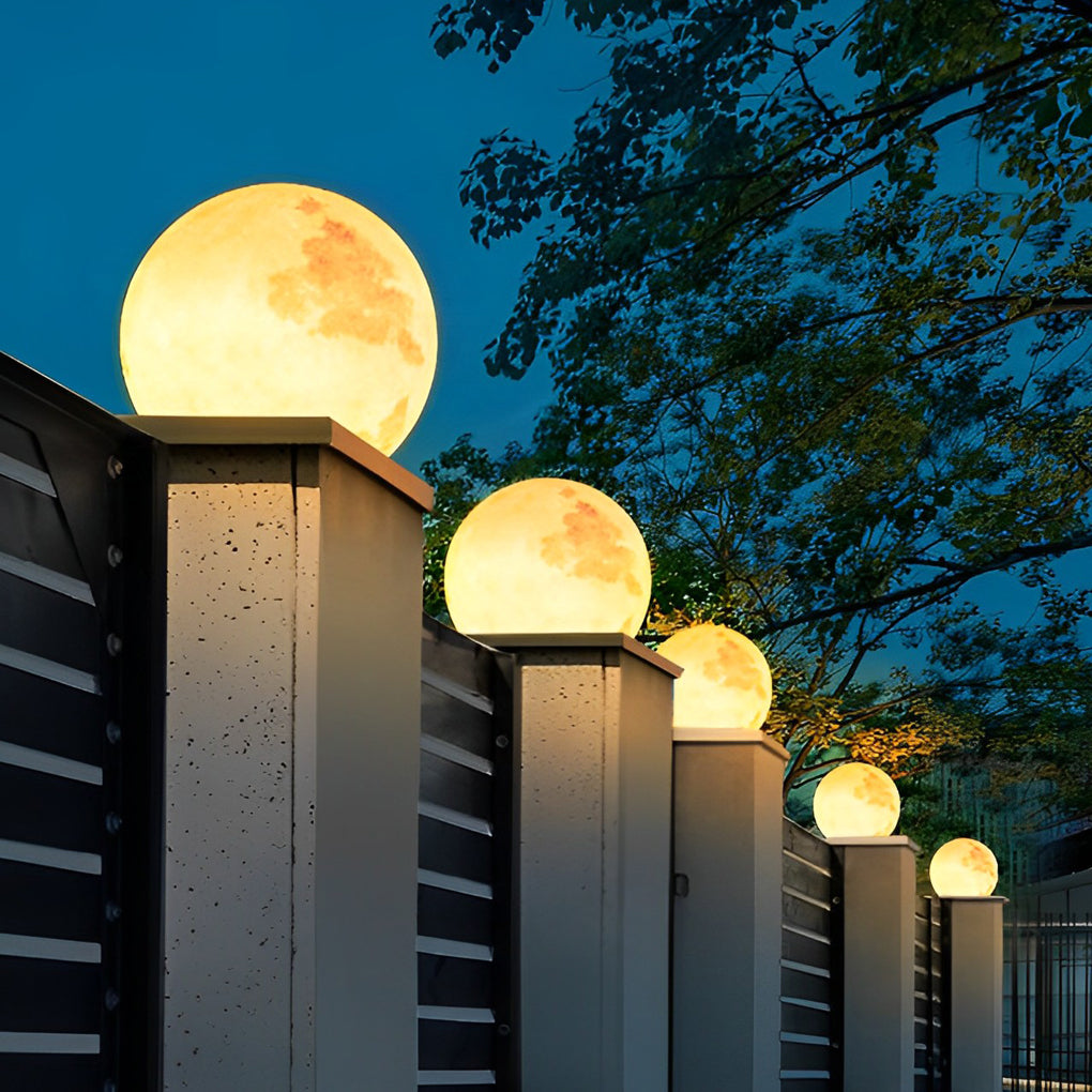 Admira Moon Pier-Mount Pillar PE Outdoor Post Light