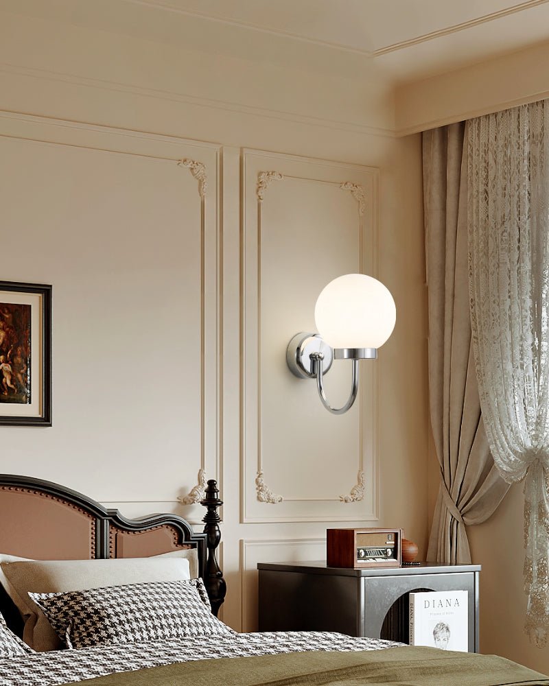 Varnys Chrome Wall Sconce-Neutral Decor