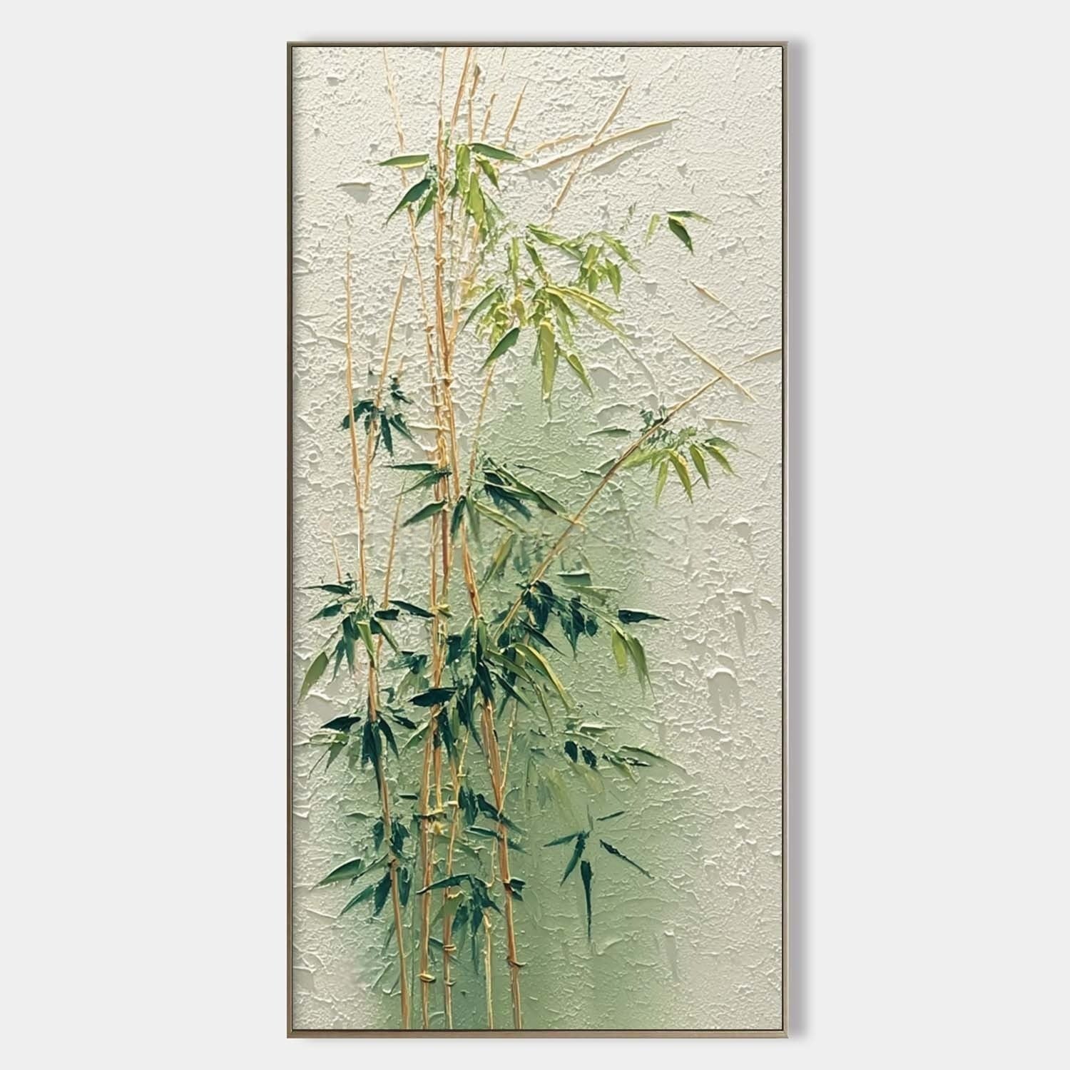 Elegant Bamboo Forest 3D Impasto Painting - Neutralighting