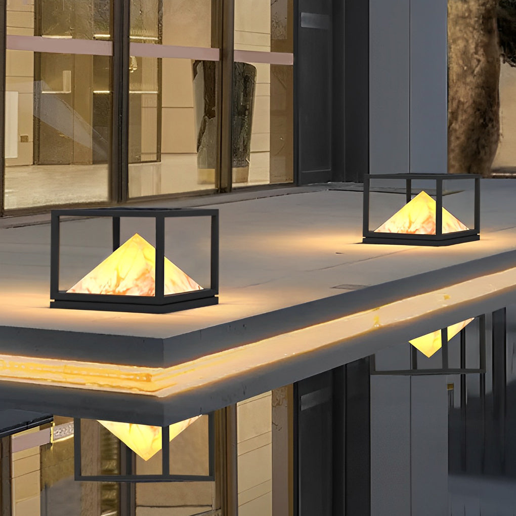 Kiry Mountain LED Modern Steel Outdoor Pillar Lights