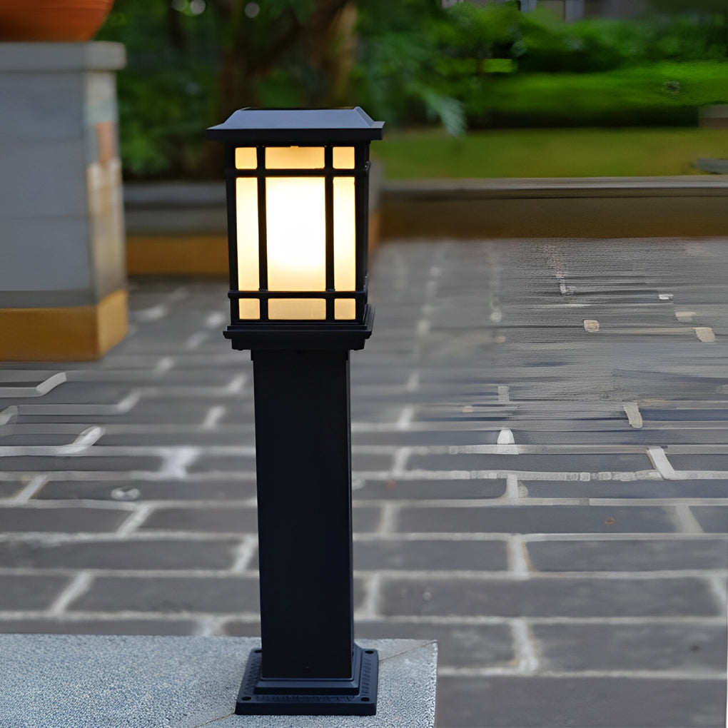 Joce Solar Three-Step Outdoor Pathway Bollard Lights
