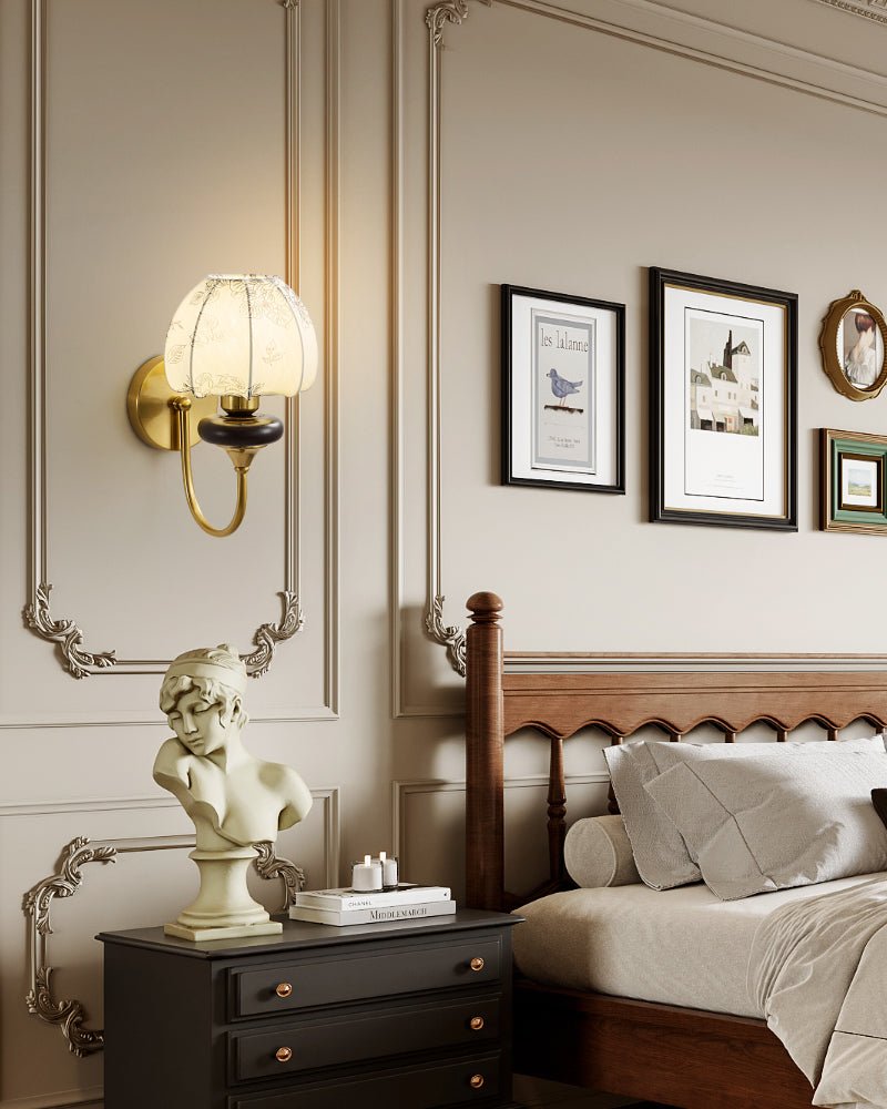 Zorvyn Floral Wall Sconce-Neutral Decor