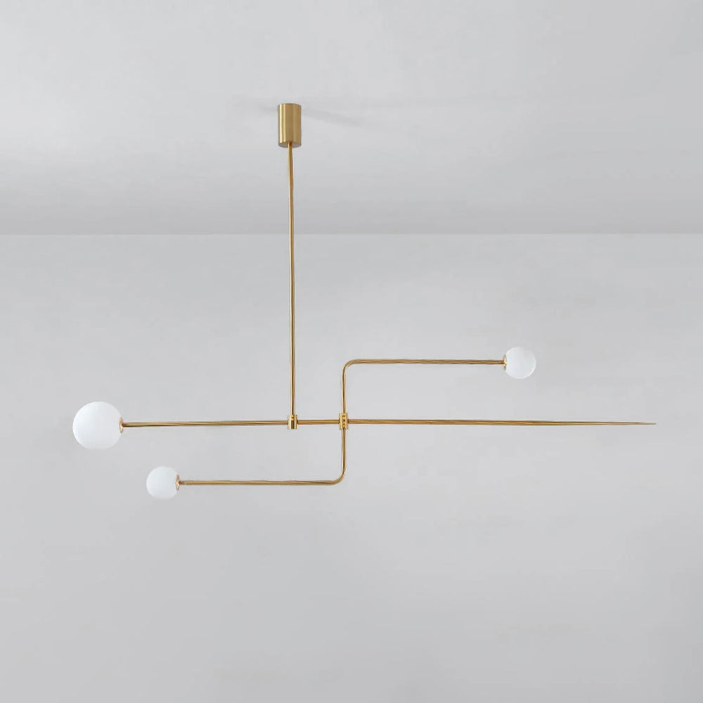 Arisha Minimalist Linear Mobile Pendant Light, Black - Neutral Decor