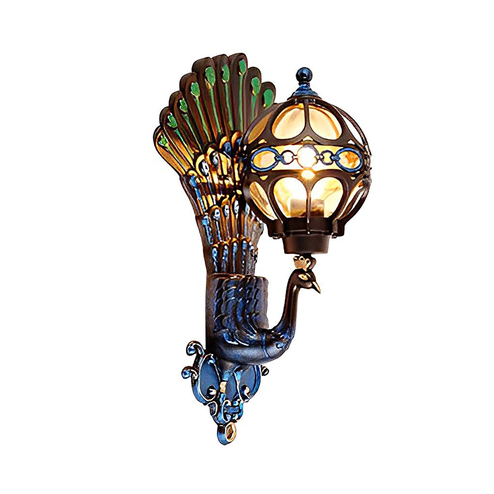Joey Retro Peacocks European Outdoor Wall Light