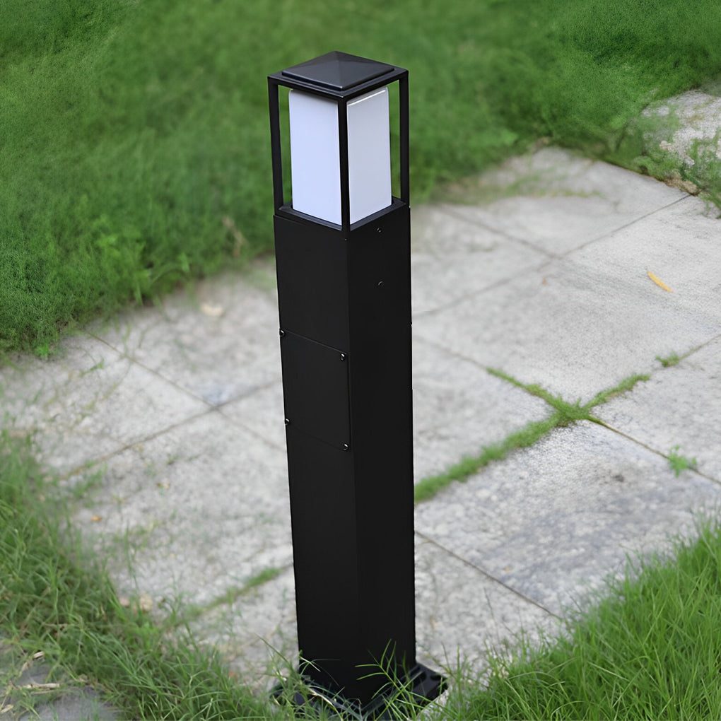 Louisa High Bollard Elegant Square Outdoor Light