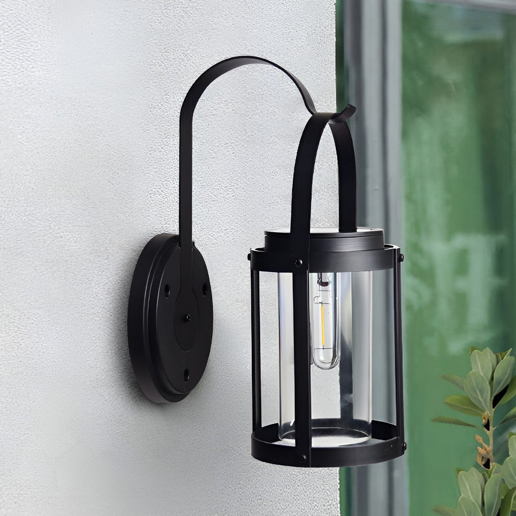 Edaa Portable Lantern Shaped Modern ABS Outdoor Wall Sconce