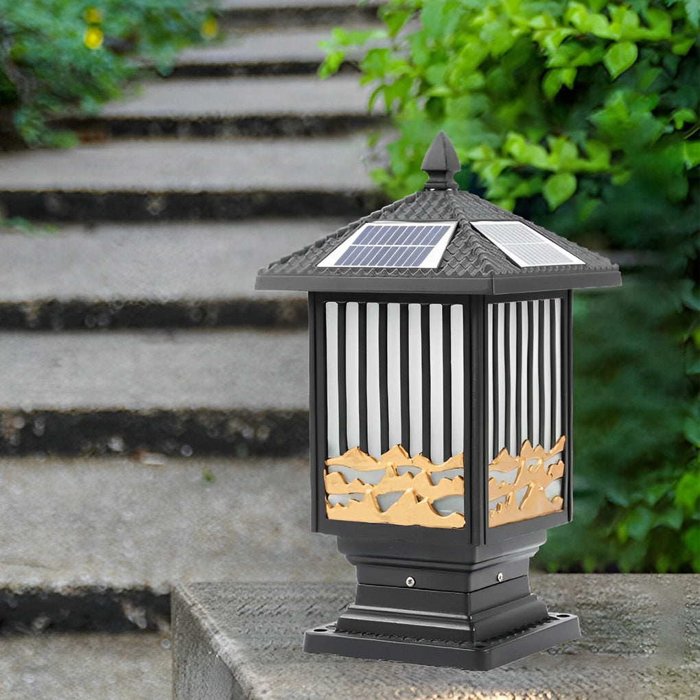 Hly Retro Scenery Vintage Outdoor Fence Post Lights
