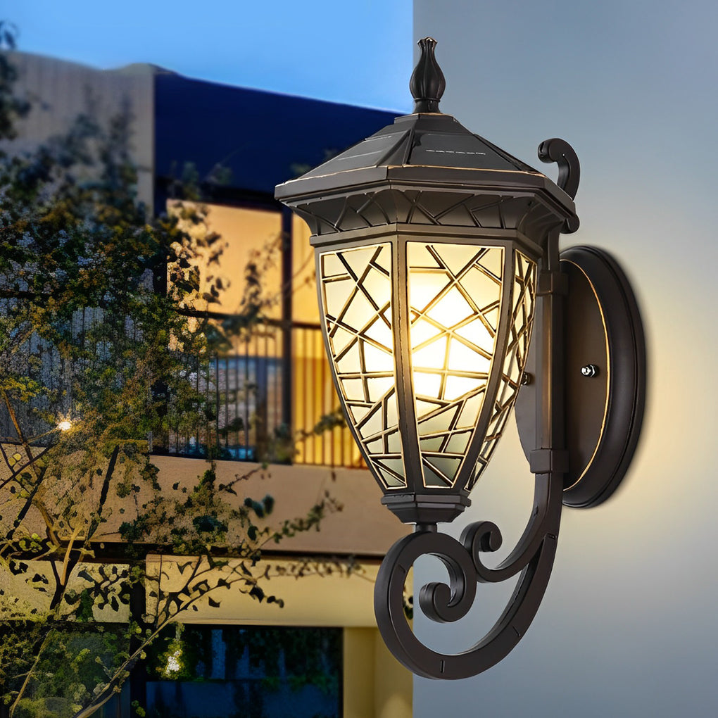 Bond Retro Pattern American Style Outdoor Wall Lamp