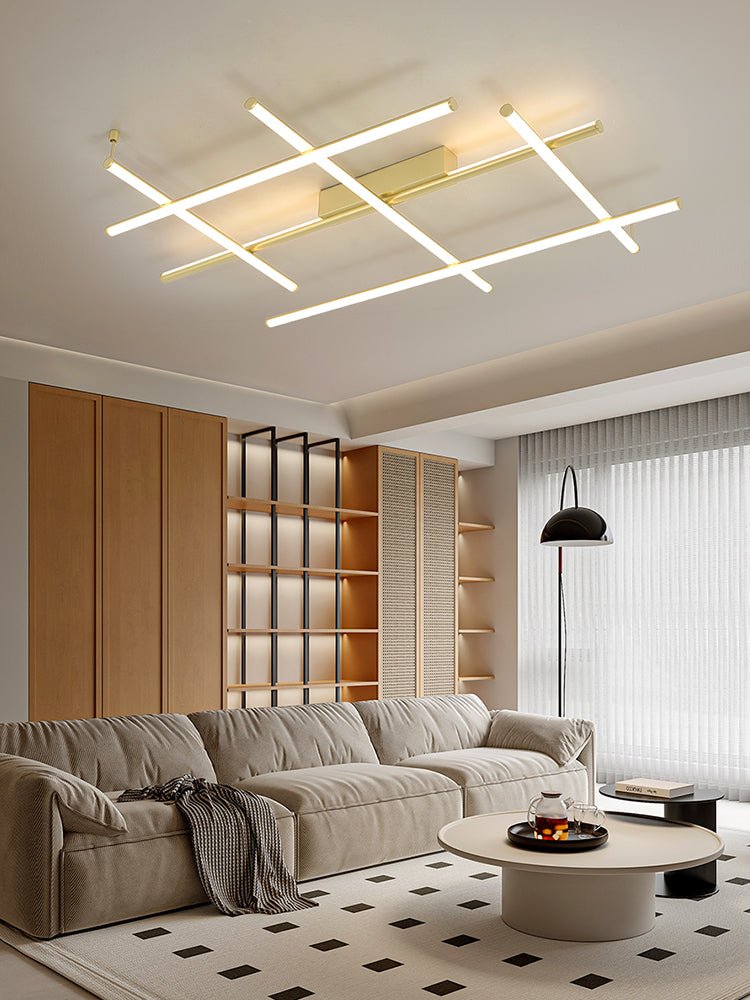 Geometric Linear Ceiling Lamp-Neutral Decor