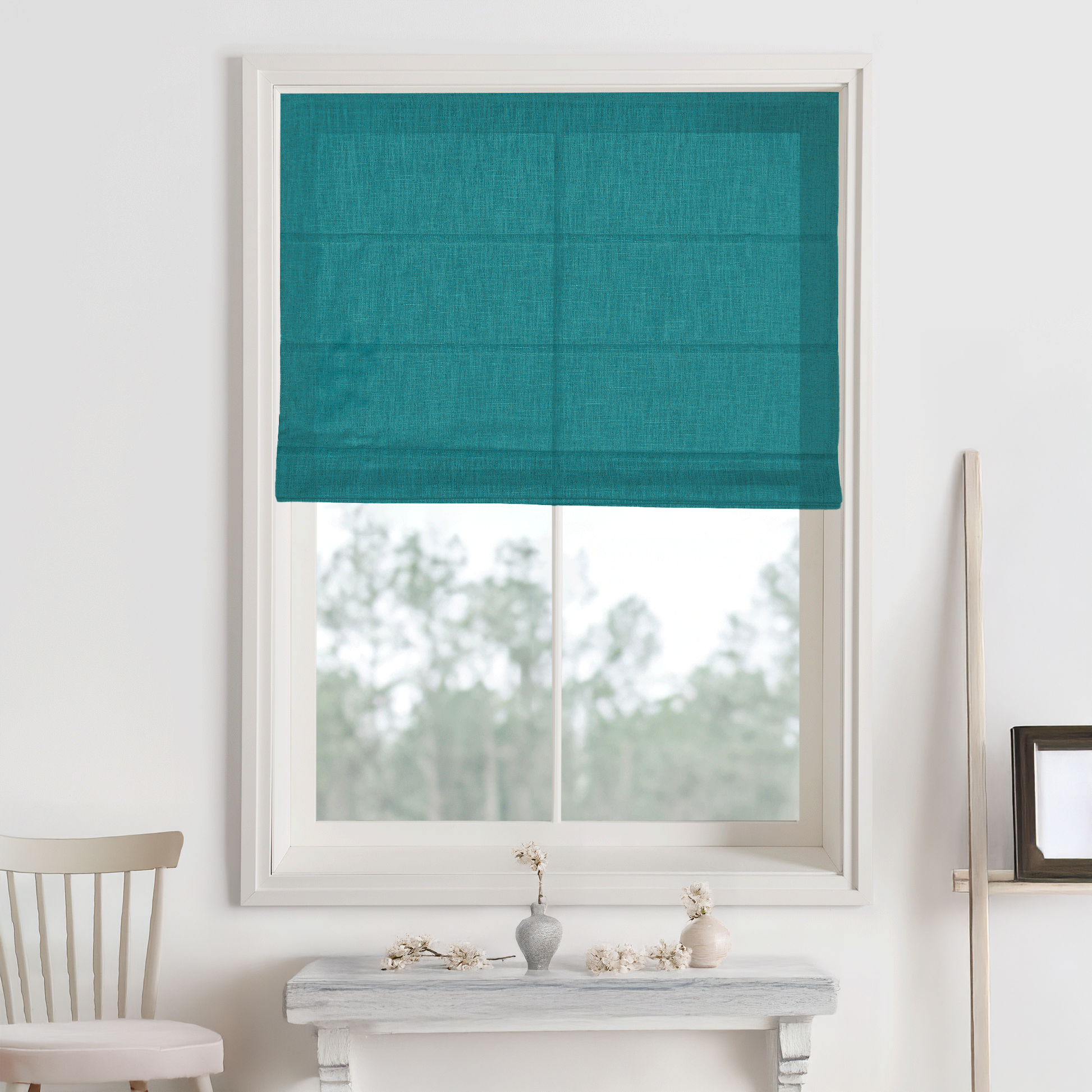 Bella Cotton Roman Shades & Blinds-Neutral Decor