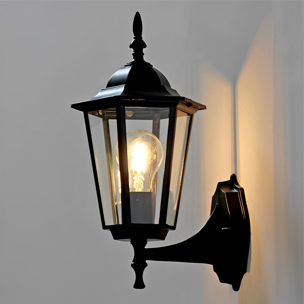 Norris Retro Hexagonal Outdoor Lights Wall Lamp