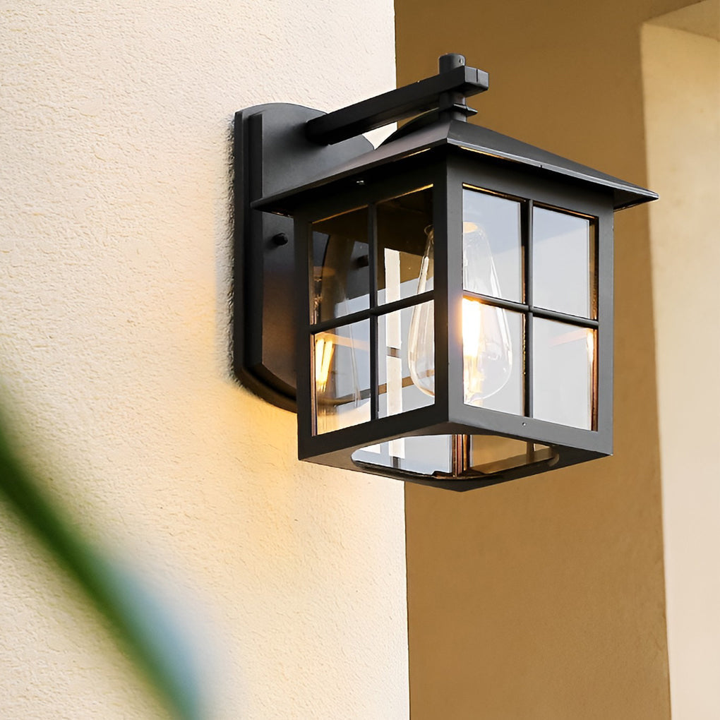 Maia Antique Modern Glass Outdoor Wall Sconce Light