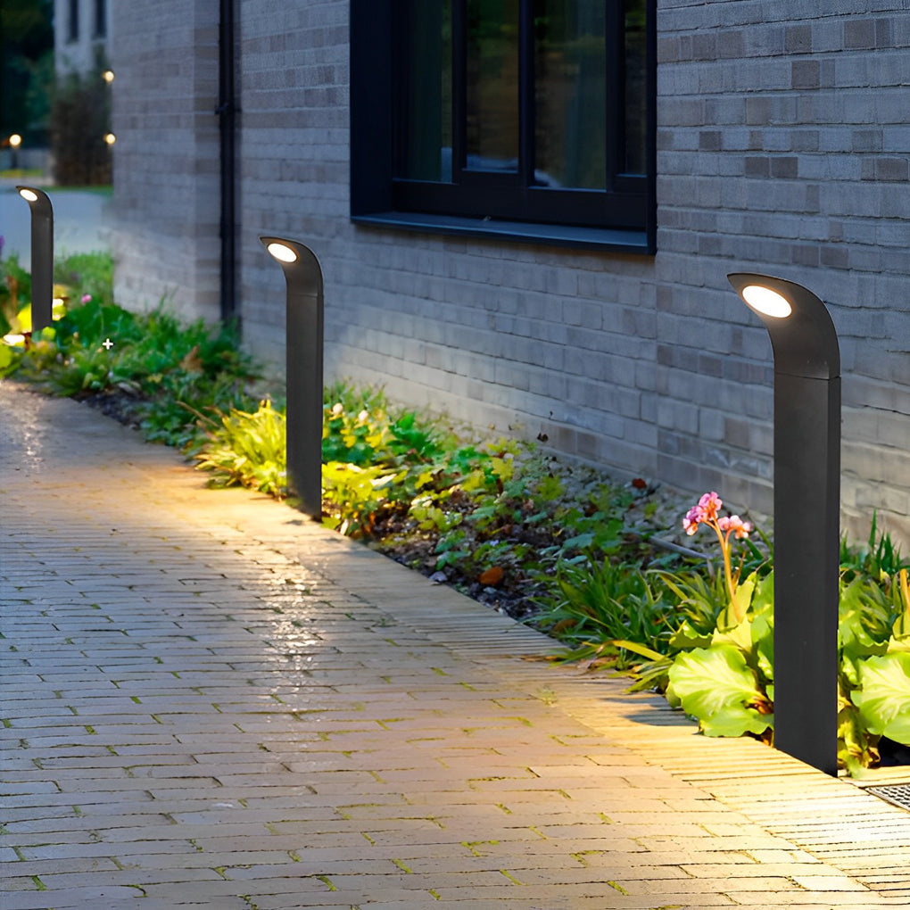 Vance Curved Head LED Outdoor Pathway Lights
