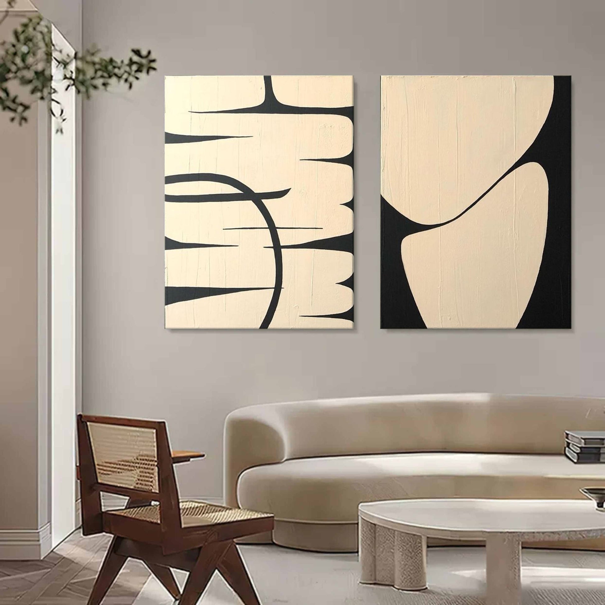 Abstract Painting Set Of 2 SP135 - Neutralighting
