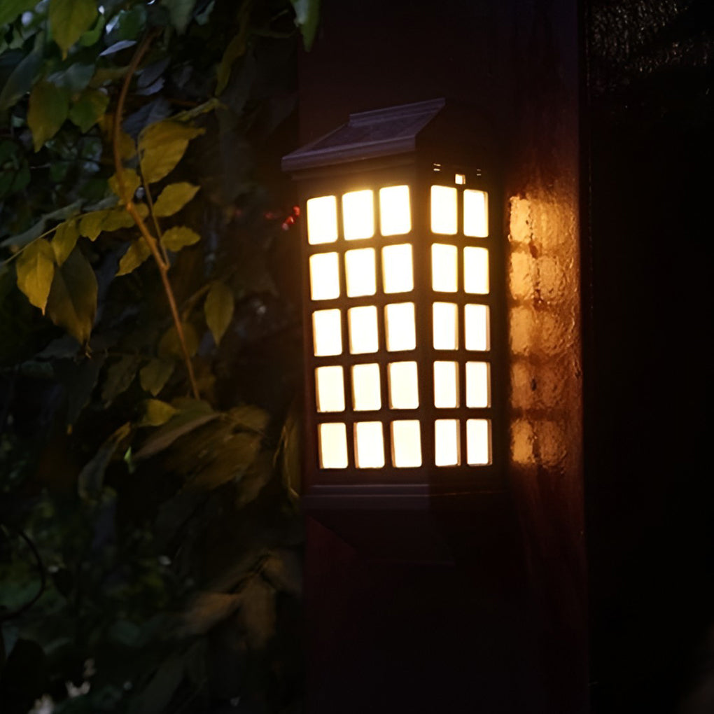 Cub Solar LED Light-controlled Modern ABS Outdoor Wall Lamp