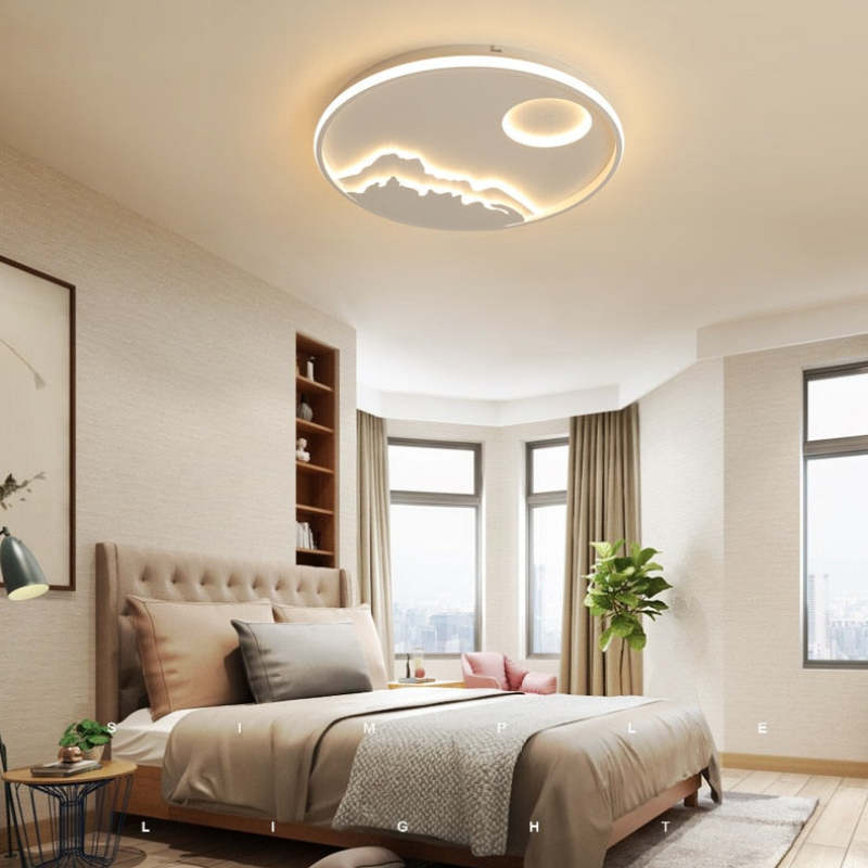 Arisha Mountain View Flush Mount Ceiling Light - Neutral Decor