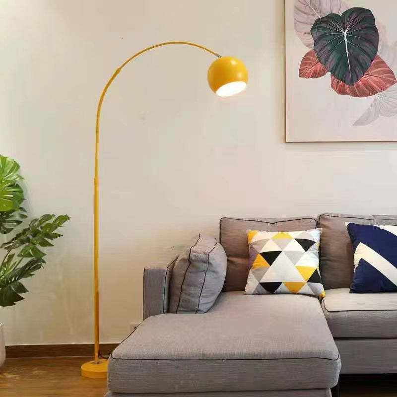 Mira Macaron Modern Fishing Arc Floor Lamp - Neutral Decor