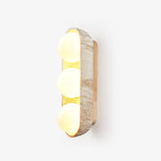 Trio Globe Travertine Wall Sconce-Neutral Decor