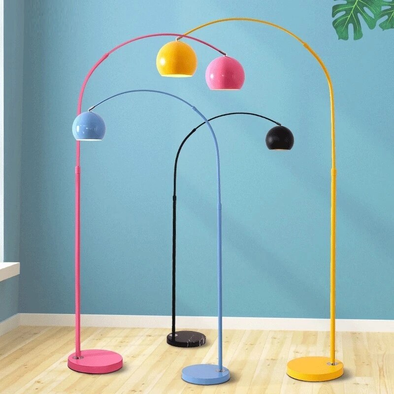 Mira Macaron Modern Fishing Arc Floor Lamp - Neutral Decor