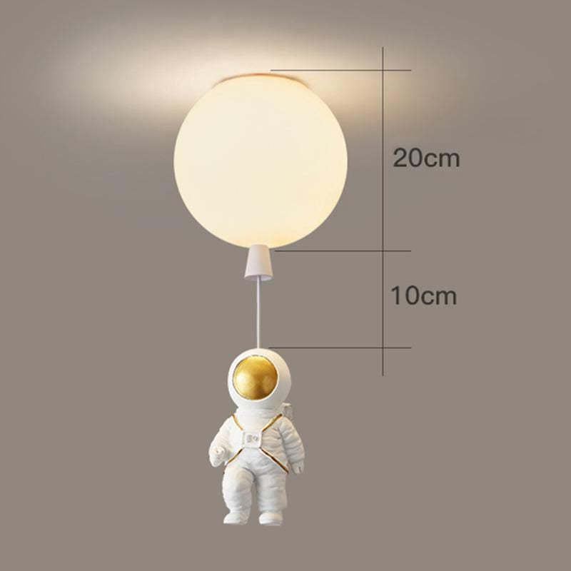 Aria Astronaut Balloon Flush Mount Ceiling Light, L 20/25/30/35cm - Neutral Decor