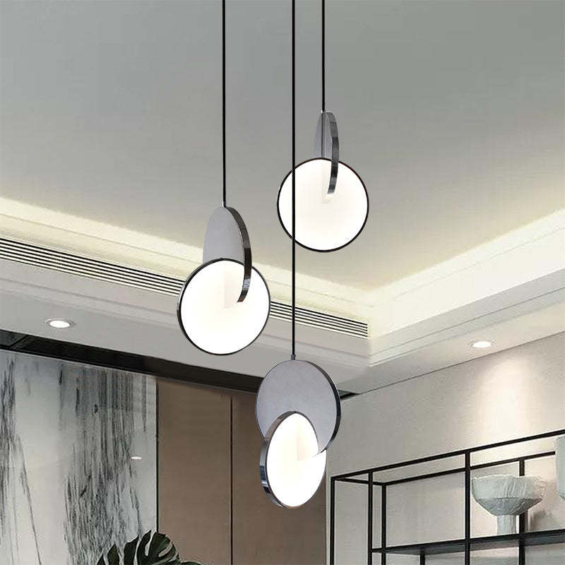 Arisha Pendant Light, Disc, Gold/Silver - Neutral Decor