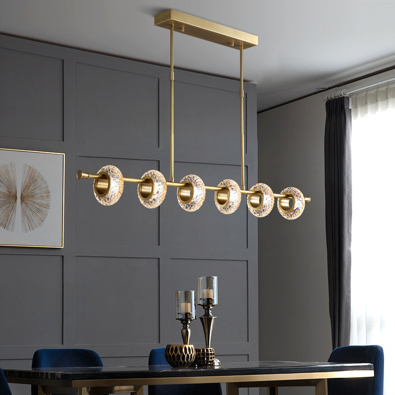 Kristy Modern Luxury metal/Glass Pendant Light, Gold - Neutral Decor