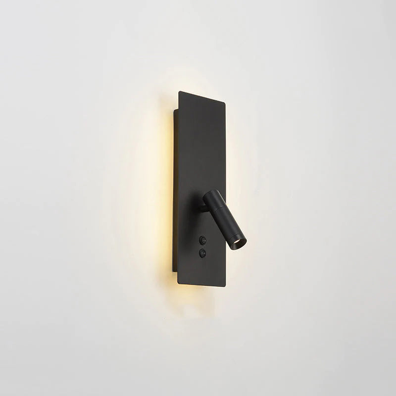 Ray Modern Flashlight Metal/Acrylic Wall Lamp Spotlight, Gold/Black/White - Neutral Decor