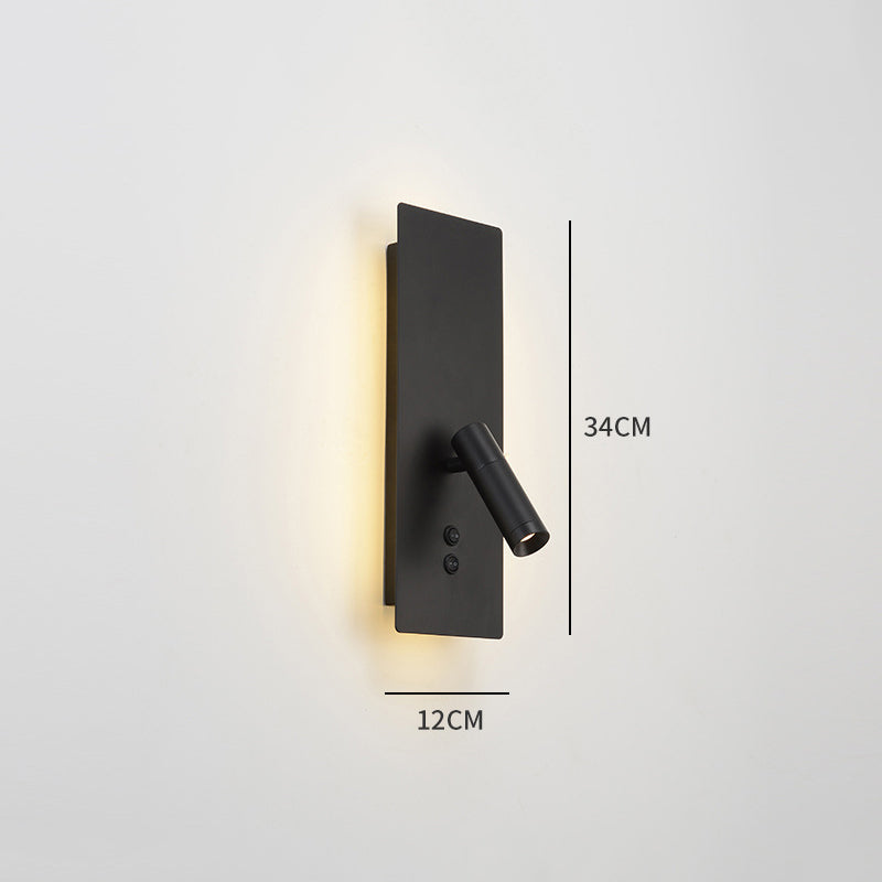Ray Modern Flashlight Metal/Acrylic Wall Lamp Spotlight, Gold/Black/White - Neutral Decor