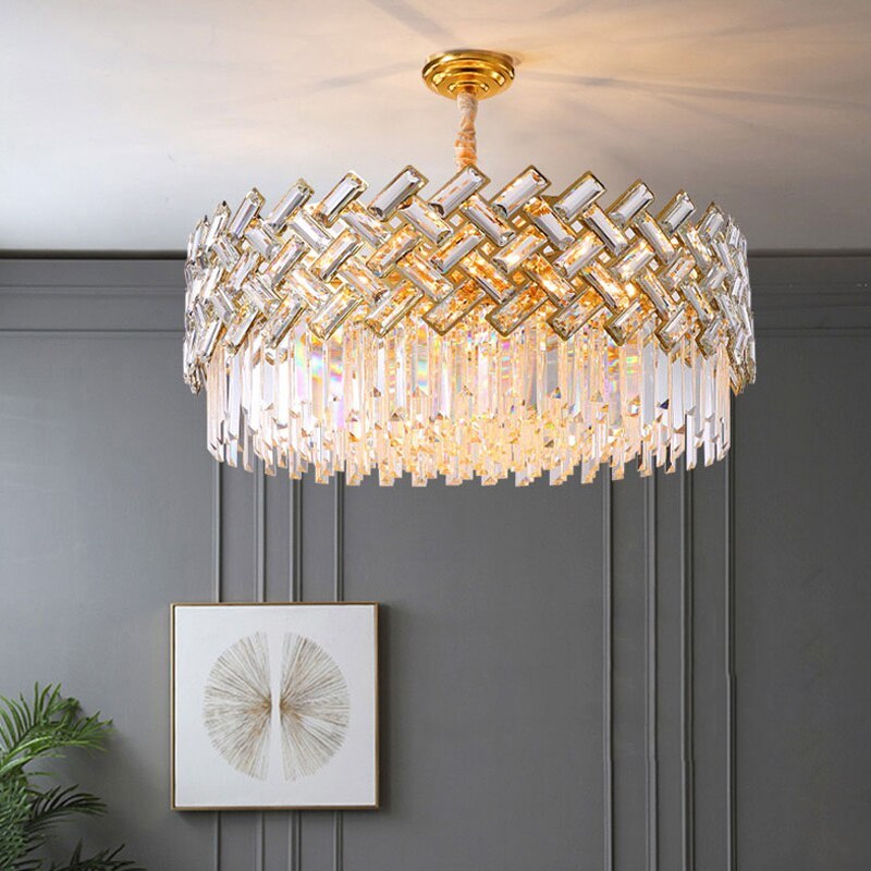 Kristy Luxury Gold Chandelier, Crystal & Metal - Neutral Decor
