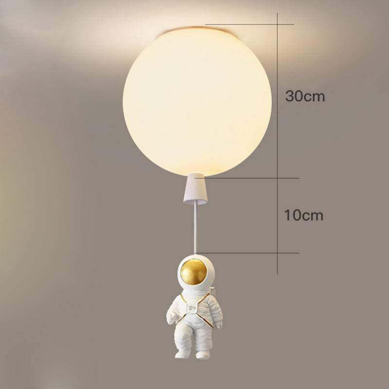 Aria Astronaut Balloon Flush Mount Ceiling Light, L 20/25/30/35cm - Neutral Decor