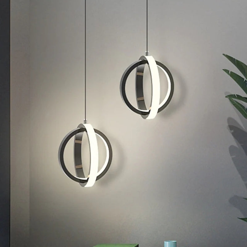 Kristy Pendant Light Spherical Modern, Metal, Black/Gold, Kitchen - Neutral Decor