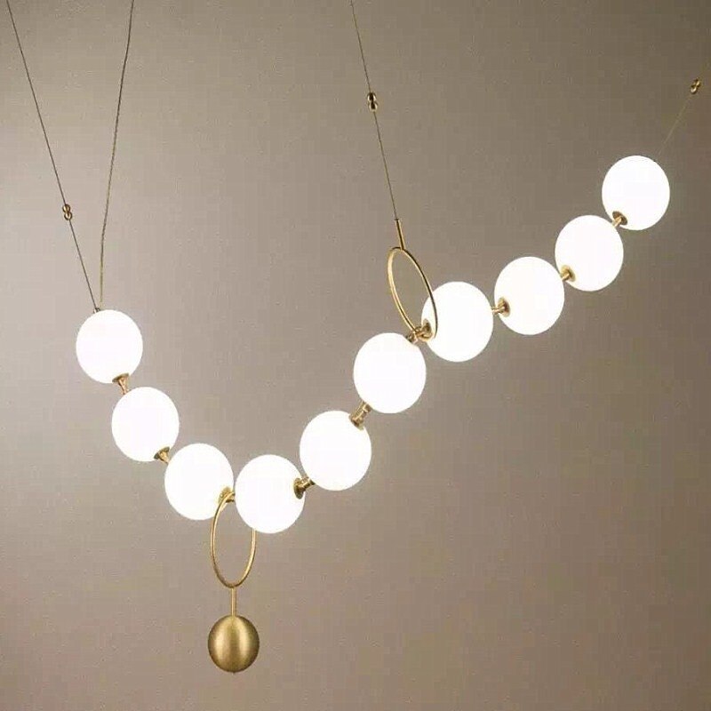 Valentina Postmodern Loft Ball Pendant Lamp Creative Necklace Design - Neutral Decor