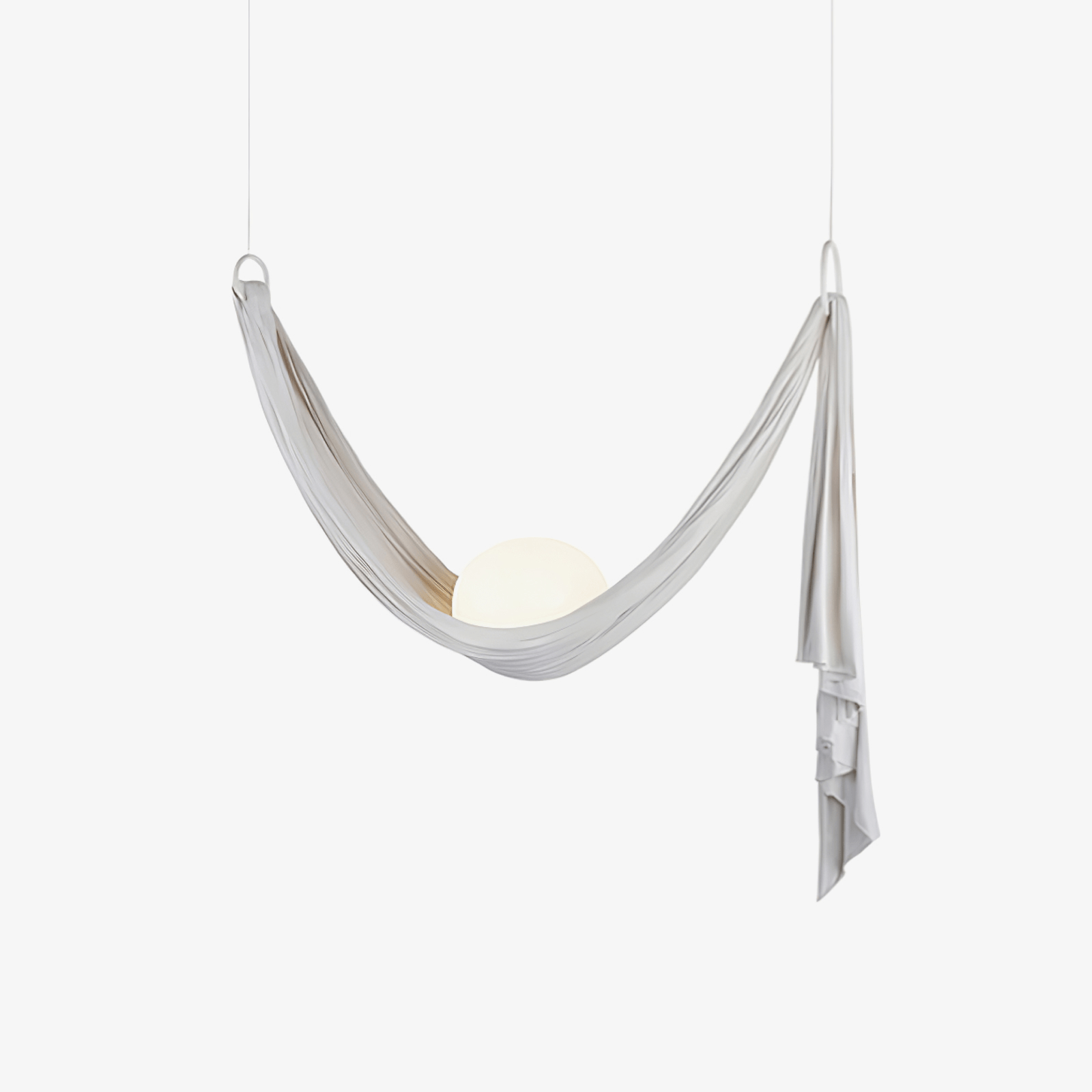 Hammock Fabric Pendant Light-Neutral Decor
