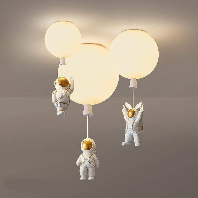 Aria Astronaut Balloon Flush Mount Ceiling Light, L 20/25/30/35cm - Neutral Decor