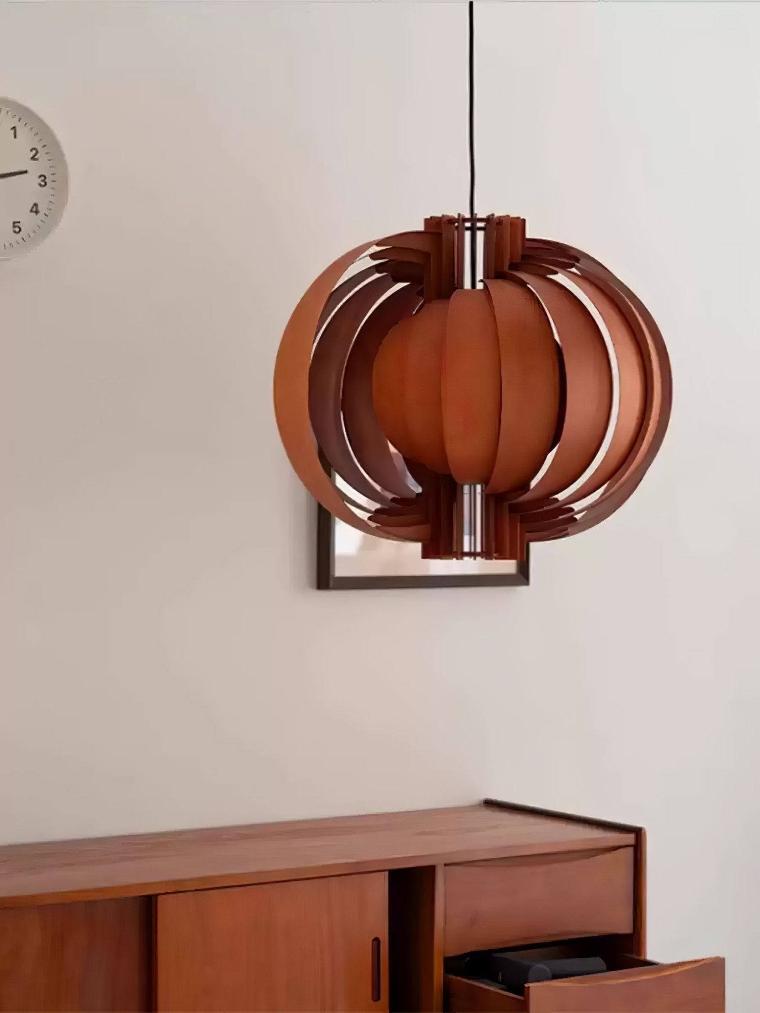 Ivraeus Premium Elegance Ring Wood Pendant Light-Neutral Decor