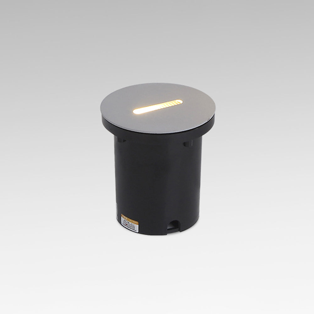 Ray Modern Metal Square/Circular Outdoor Deck/Step Light, Black - Neutral Decor