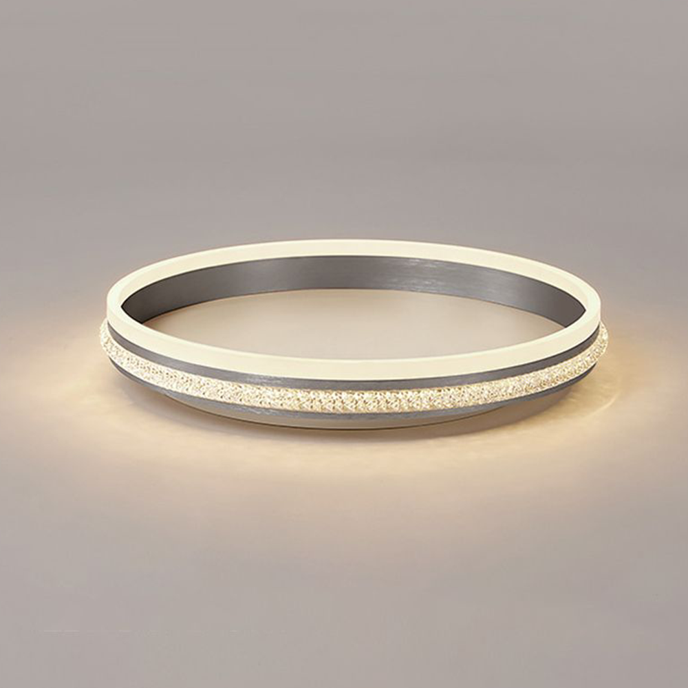Arisha Modern Ring Metal/Acrylic Flush Mount Ceiling Lights, Silver - Neutral Decor